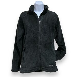 MARMOT Jacket Women’s L Black Full Zip Sherpa Fleece Hiking Outdoor